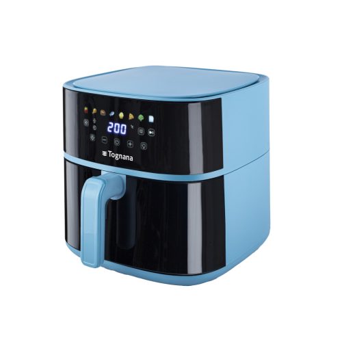 Tognana Air Fryer, 8 L 2000W, digitális kijelző, 8 program kék szín