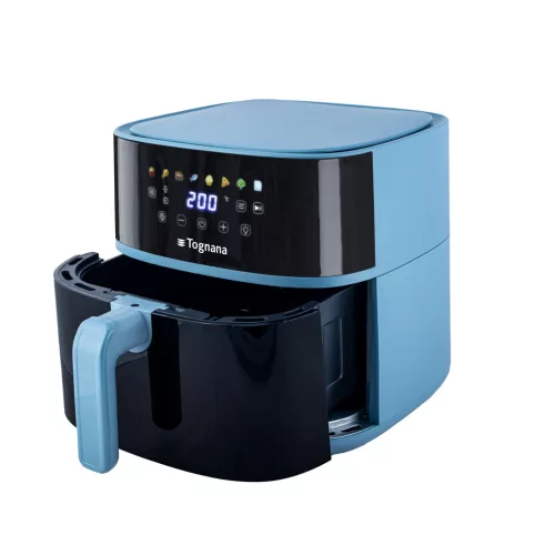 Tognana Air Fryer, 8 L 2000W, digitális kijelző, 8 program kék szín