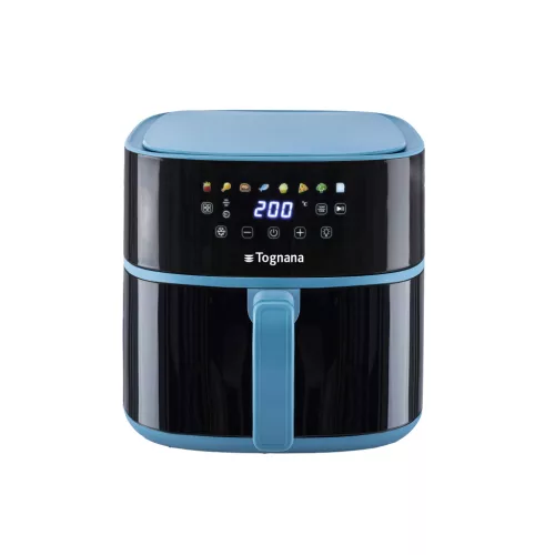 Tognana Air Fryer, 8 L 2000W, digitális kijelző, 8 program kék szín