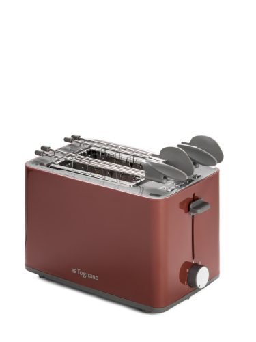 Tognana kenyérpirító 850W 4 funkció 7 barnítási fokozat piros szín