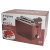 Tognana kenyérpirító 850W 4 funkció 7 barnítási fokozat piros szín