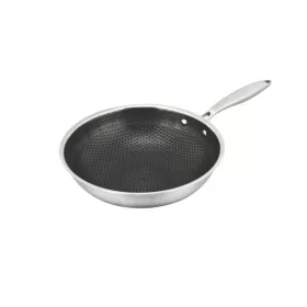   Rozsdamentes wok tapadásmentes bevonattal 28 cm méhsejt mintás