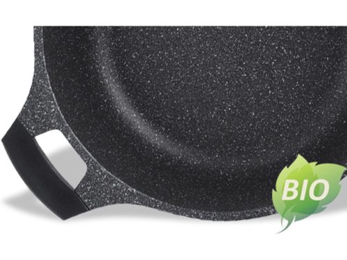 Royalty Line alacsony lábas fedővel 3 liter 26 cm márvány bevonatos fekete