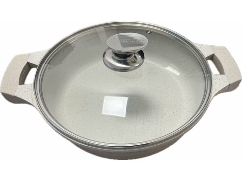 Royalty Line alacsony lábas fedővel 5,5 liter 32 cm márvány bevonatos gránit