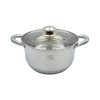 Rozsdamentes lábas üveg fedővel 4,6 liter 22 cm